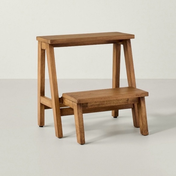 Hearth & Hand Other - Hearth & Hand with Magnolia Folding Wood Step Stool - Aged Oak NEW IN BOX
